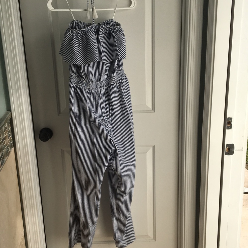 EUC J.Crew seersucker jumpsuit